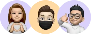 3 avatar icons