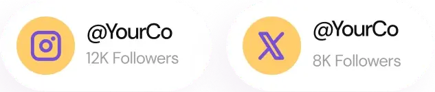 instagram and twitter icons